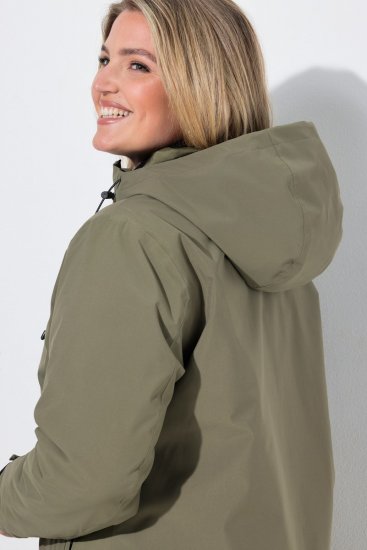 Ulla Popken 851560 Functioneel jack Olijfgroen - Jassen - Grote maten jassen voor dames