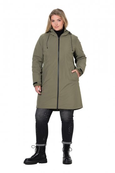 Ulla Popken 851560 Functioneel jack Olijfgroen - Jassen - Grote maten jassen voor dames