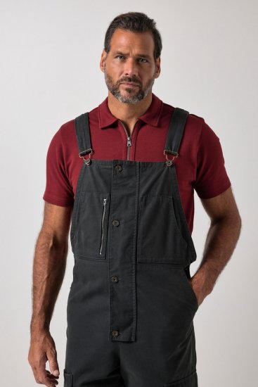 JP1880 851722 Tuinbroek met rits Antraciet - Jeans & broeken - Jeans & Broeken Grote Maten Heren
