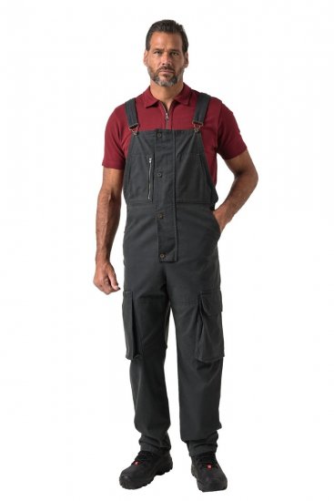 JP1880 851722 Tuinbroek met rits Antraciet - Jeans & broeken - Jeans & Broeken Grote Maten Heren