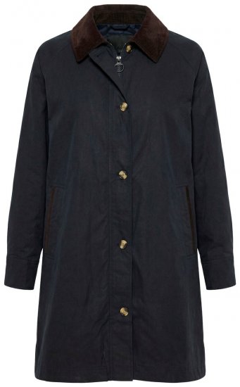 Ulla Popken 851765 Corduroy jas Donkerblauw - Jassen - Grote maten dames jassen