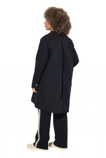 Ulla Popken 851765 Corduroy jas Donkerblauw - Jassen - Grote maten dames jassen
