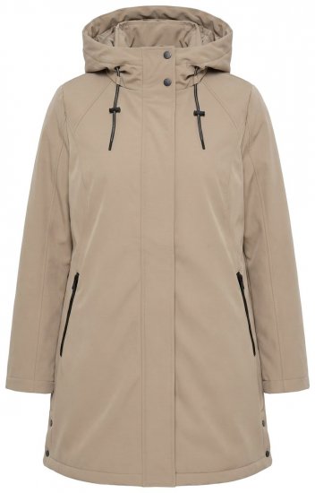 Ulla Popken 851789 Functionele jas Bruin - Jassen - Grote maten dames jassen