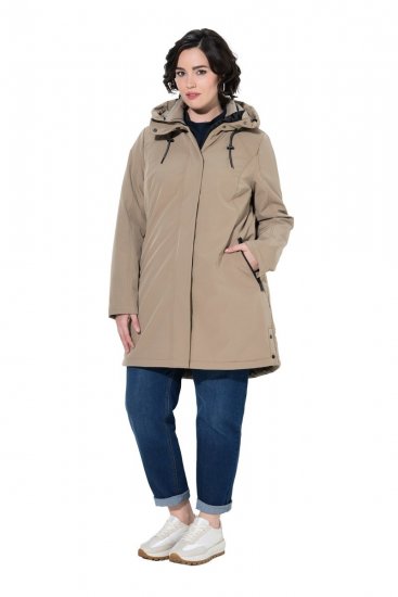 Ulla Popken 851789 Functionele jas Bruin - Jassen - Grote maten dames jassen