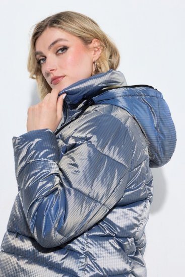 Ulla Popken 851790 Gewatteerd jack Denimblauw - Jassen - Grote maten jassen voor dames