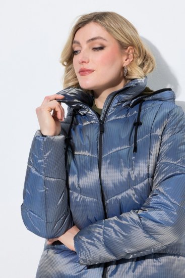 Ulla Popken 851790 Gewatteerd jack Denimblauw - Jassen - Grote maten jassen voor dames