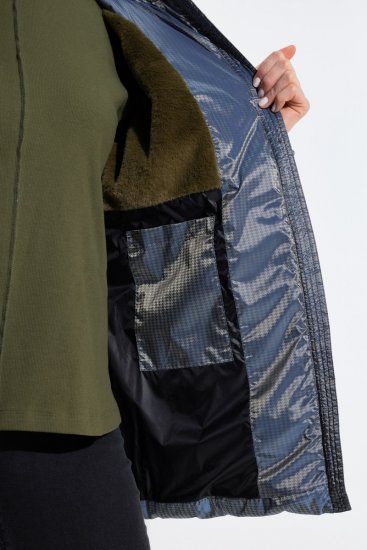 Ulla Popken 851790 Gewatteerd jack Denimblauw - Jassen - Grote maten jassen voor dames
