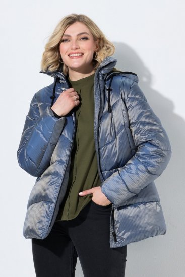 Ulla Popken 851790 Gewatteerd jack Denimblauw - Jassen - Grote maten jassen voor dames