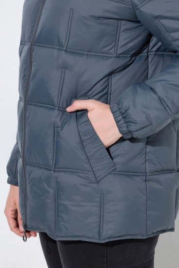 Ulla Popken 851791 Gewatteerd jack Donkerblauw - Jassen - Grote maten jassen voor dames