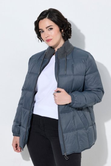 Ulla Popken 851791 Gewatteerd jack Donkerblauw - Jassen - Grote maten jassen voor dames