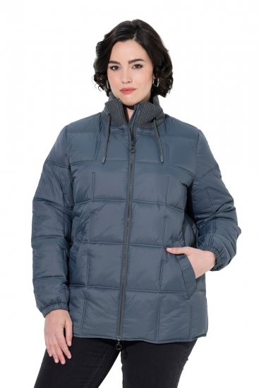 Ulla Popken 851791 Gewatteerd jack Donkerblauw - Jassen - Grote maten jassen voor dames