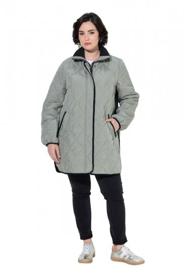 Ulla Popken 851792 Regenjas Olijfgroen - Jassen - Grote maten jassen voor dames
