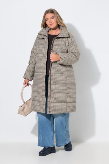 Ulla Popken 851801 Gewatteerde jas Gebroken wit - Jassen - Grote maten dames jassen