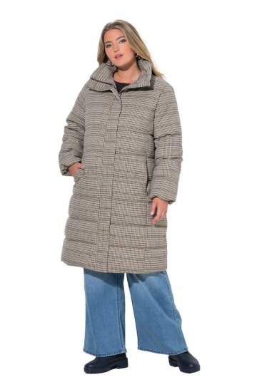 Ulla Popken 851801 Gewatteerde jas Gebroken wit - Jassen - Grote maten dames jassen