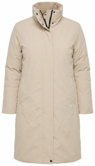 Ulla Popken 851811 Gewatteerde jas Beige - Jassen - Grote maten dames jassen