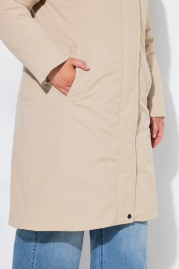 Ulla Popken 851811 Gewatteerde jas Beige - Jassen - Grote maten dames jassen