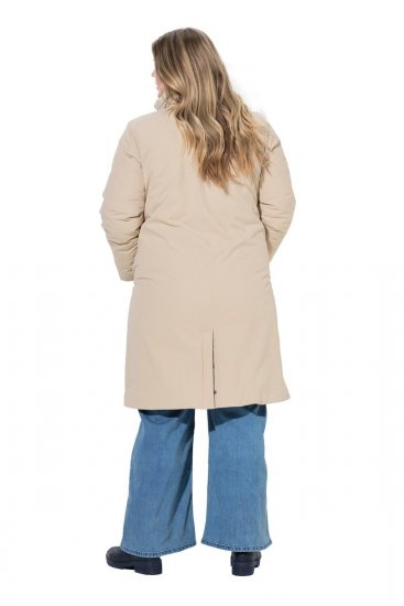 Ulla Popken 851811 Gewatteerde jas Beige - Jassen - Grote maten dames jassen