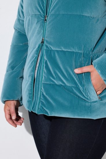 Ulla Popken 851819 Corduroy jack Grijs - Jassen - Grote maten jassen voor dames