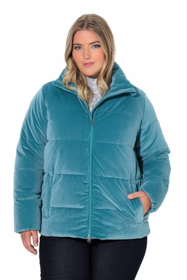 Ulla Popken 851819 Corduroy jack Grijs - Jassen - Grote maten jassen voor dames
