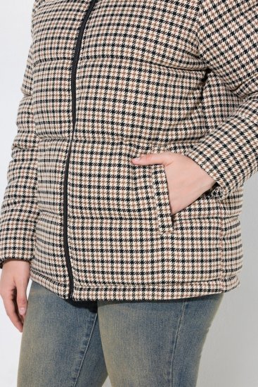 Ulla Popken 851822 Gewatteerde jas Gebroken wit - Jassen - Grote maten dames jassen