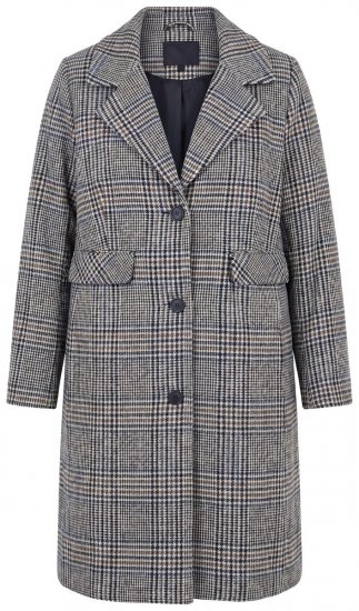 Ulla Popken 851826 Wollen jas Gebroken wit - Jassen - Grote maten dames jassen