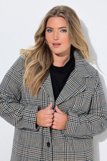 Ulla Popken 851826 Wollen jas Gebroken wit - Jassen - Grote maten dames jassen