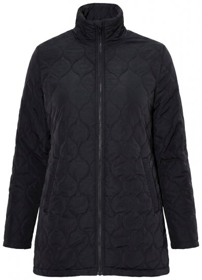 Ulla Popken 851831 Gewatteerd jack Zwart - Jassen - Grote maten jassen voor dames