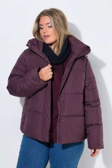 Ulla Popken 851832 Gewatteerd jack Bruin - Jassen - Grote maten jassen voor dames