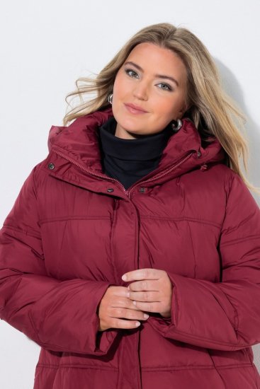 Ulla Popken 851832 Gewatteerd jack Rood - Jassen - Grote maten jassen voor dames