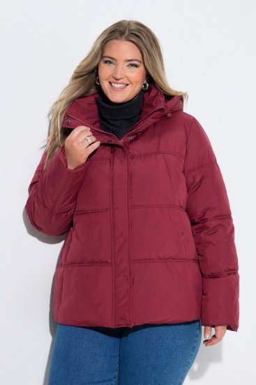 Ulla Popken 851832 Gewatteerd jack Rood - Jassen - Grote maten jassen voor dames