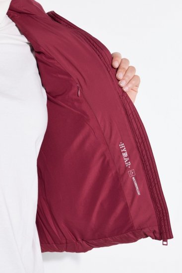 Ulla Popken 851833 Gewatteerd vest met opstaande kraag Rood - Bodywarmers - 