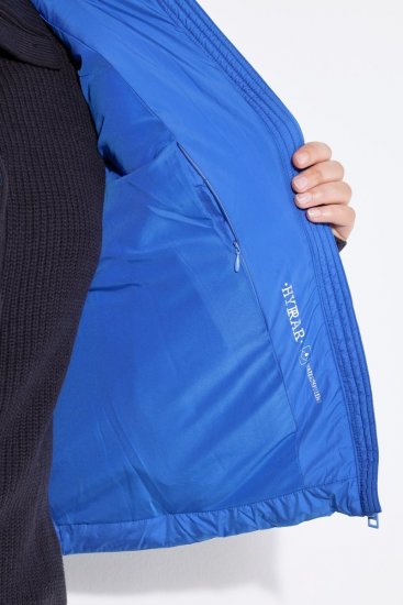 Ulla Popken 851833 Gewatteerd vest met opstaande kraag Blauw - Bodywarmers - 
