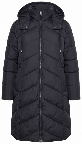 Ulla Popken 851842 Gewatteerde jas Zwart - Jassen - Grote maten dames jassen