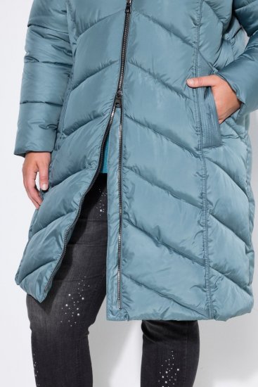 Ulla Popken 851842 Gewatteerde jas Kaki - Jassen - Grote maten dames jassen