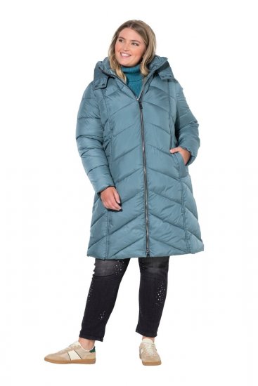 Ulla Popken 851842 Gewatteerde jas Kaki - Jassen - Grote maten dames jassen