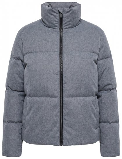 Ulla Popken 851854 Gewatteerd jack Grijs gemêleerd - Jassen - Grote maten jassen voor dames