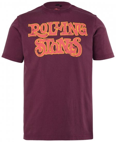 JP1880 851910 Rolling Stones Vintage Logo T-shirt Aubergine - Band T-shirts - Band t-shirts vanaf 2XL