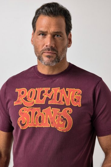 JP1880 851910 Rolling Stones Vintage Logo T-shirt Aubergine - Band T-shirts - Band t-shirts vanaf 2XL