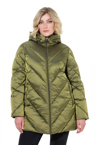 Ulla Popken 852023 Gewatteerde jas Olijfgroen - Jassen - Grote maten dames jassen