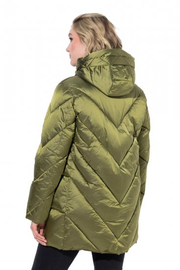 Ulla Popken 852023 Gewatteerde jas Olijfgroen - Jassen - Grote maten dames jassen