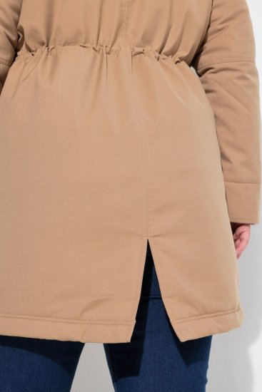 Ulla Popken 852028 Parka Beige - Jassen - Grote maten dames jassen