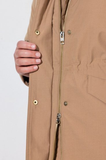 Ulla Popken 852028 Parka Beige - Jassen - Grote maten dames jassen