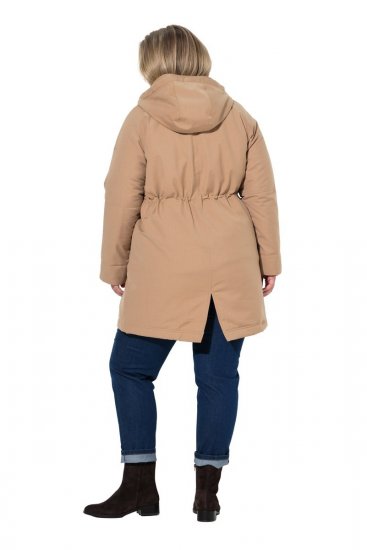 Ulla Popken 852028 Parka Beige - Jassen - Grote maten dames jassen