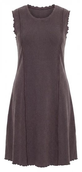 Ulla Popken 852190 Jersey jurk Mahoniebruin - Zomerjurken - Grote maten zomerjurken voor dames