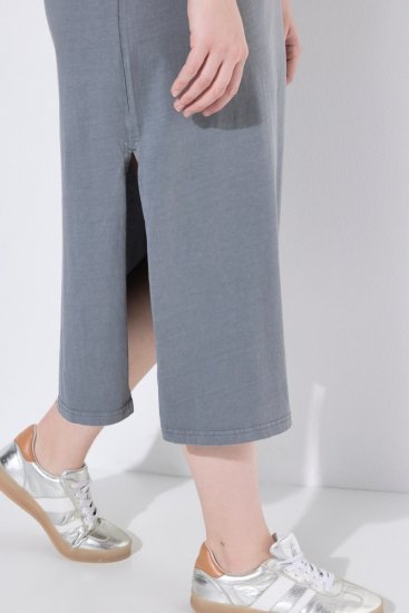 Ulla Popken 852218 Midi-jurk met korte mouwen Grijs - Midi jurken - Midi-jurken in grote maten