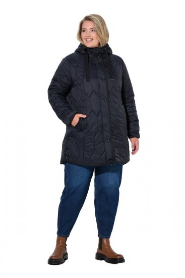 Ulla Popken 852413 Gewatteerd jack Zwart - Jassen - Grote maten jassen voor dames