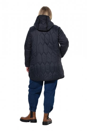 Ulla Popken 852413 Gewatteerd jack Zwart - Jassen - Grote maten jassen voor dames