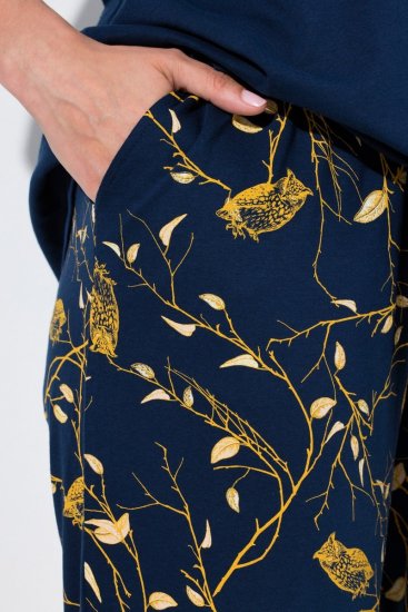 Ulla Popken 852577 Pyjama met print Donkerblauw - Pyjama's en Loungewear - 