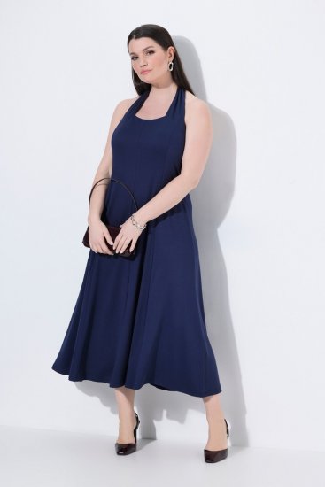 Ulla Popken 852680 Avondjurk Donkerblauw - Avondjurken - Grote maten avondkleding