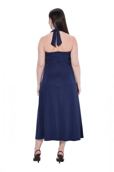 Ulla Popken 852680 Avondjurk Donkerblauw - Avondjurken - Grote maten avondkleding